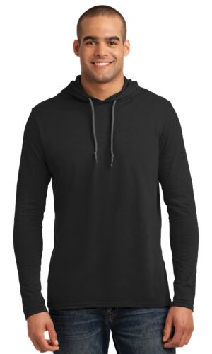 DISCONTINUED  Gildan ®  100% Ring Spun Cotton Long Sleeve Hooded T-Shirt. 987