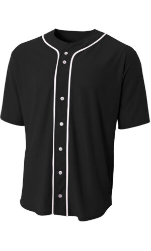 A4 Short Sleeve Full-Button Baseball Top A4N4184