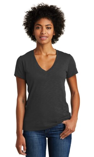 DISCONTINUED  Alternative Women's Weathered Slub So-Low V-Neck Tee. AA6097