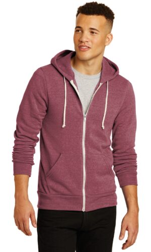DISCONTINUED  Alternative  Rocky Eco  -Fleece Zip Hoodie. AA9590