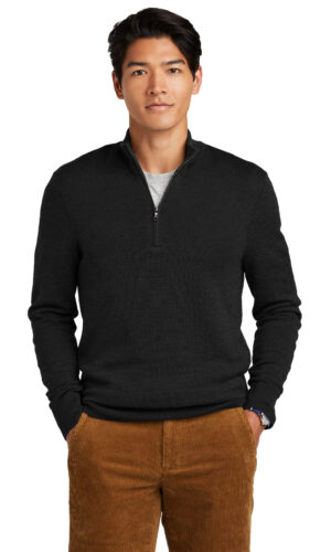Brooks Brothers ®  Washable Merino Birdseye 1/4-Zip Sweater BB18412