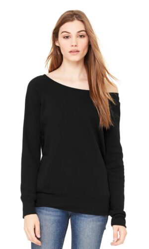 DISCONTINUED  BELLA+CANVAS  ®  Women's Sponge Fleece Wide-Neck Sweatshirt. BC7501