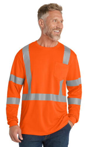CornerStone  ®  ANSI 107 Class 3 Mesh Long Sleeve Tee. CS203