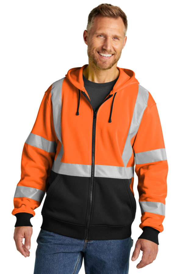 CSF300_safetyorange_model_front