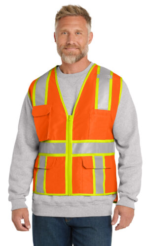CornerStone  ®  ANSI 107 Class 2 Surveyor Zippered Two-Tone Vest. CSV105