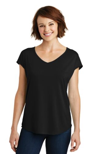 DISCONTINUED  District  ®  Women's Drapey Cross-Back Tee. DM416