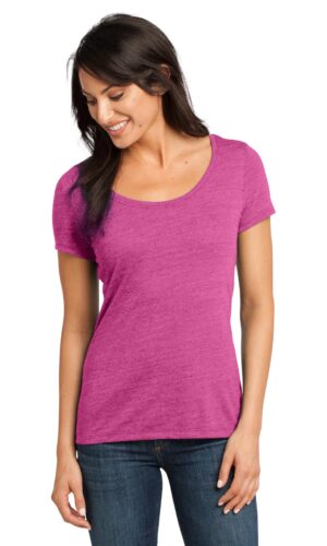DISCONTINUED  District Made ®  - Ladies Textured Scoop Tee. DM471