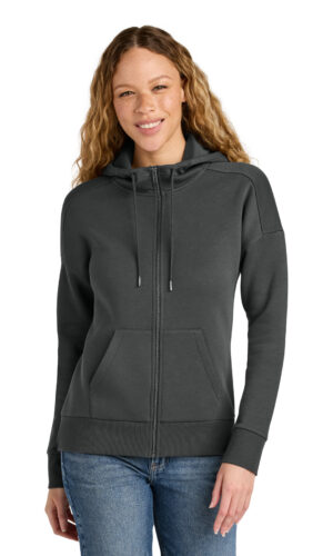 District  ®  Women's Perfect Weight  ®  Fleece Drop Shoulder Full-Zip Hoodie DT1104