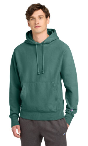 Champion  ®  Reverse Weave  ®  Garment-Dyed Hooded Sweatshirt. GDS101