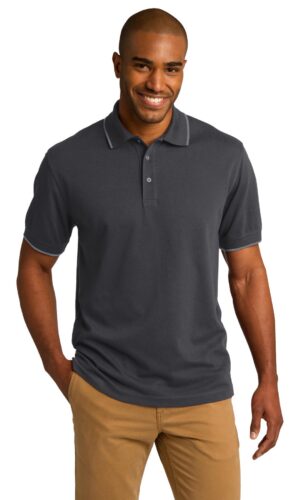 DISCONTINUED  Port Authority ®  Rapid Dry Tipped Polo. K454