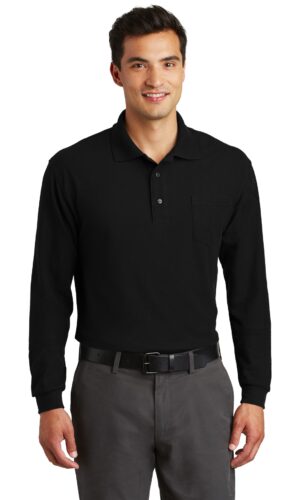 Port Authority ®  Long Sleeve Silk Touch Polo with Pocket.  K500LSP