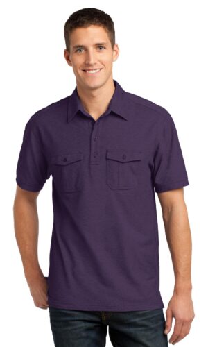 DISCONTINUED  Port Authority ®  Oxford Pique Double Pocket Polo. K557