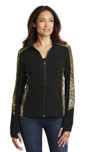 DISCONTINUED  Port Authority ®  Ladies Camouflage Microfleece Full-Zip Jacket. L230C