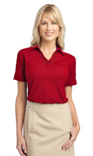 DISCONTINUED  Port Authority ®  Ladies Silk Touch Piped Polo. L502