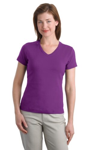 DISCONTINUED  Port Authority ®  Ladies Modern Stretch Cotton V-Neck Shirt. L516V