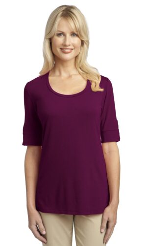 DISCONTINUED  Port Authority ®  Ladies Concept Scoop Neck Shirt. L541