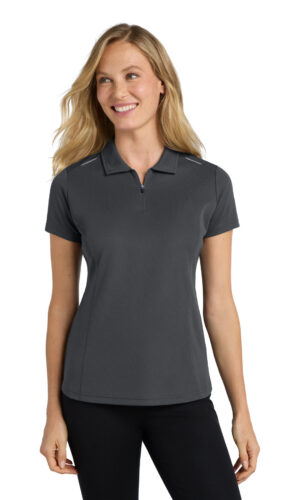 Port Authority ®  Women's Pinpoint Mesh Zip Polo. L580