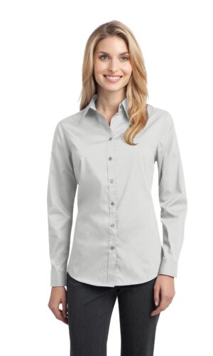 DISCONTINUED  Port Authority ®  Ladies Stretch Poplin Shirt. L646