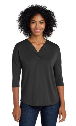 DISCONTINUED  Port Authority ®  Women's Concept 3/4-Sleeve Soft Split Neck Top. LK5433