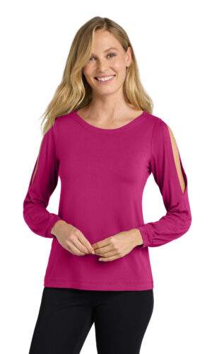 DISCONTINUED  Port Authority  ®  Women's Luxe Knit Jewel Neck Top. LK5600