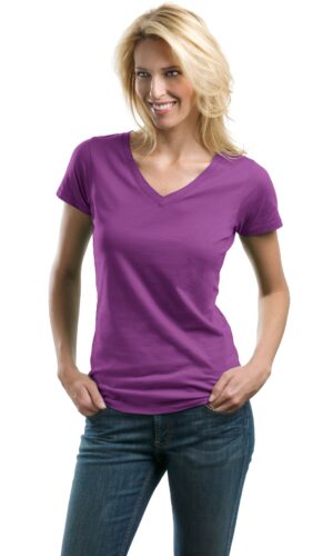 DISCONTINUED  Port Authority ®  Ladies Concept V-Neck Tee. LM1002