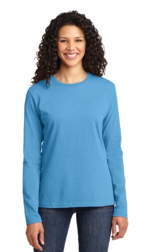 Port & Co   Women's Long Sleeve Core Cotton Tee. LPC54LS