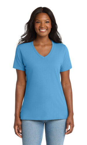 Port & Co   Women's Core Cotton V-Neck Tee. LPC54V