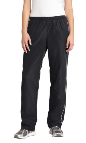 DISCONTINUED  Sport-Tek ®  Ladies Piped Wind Pant. LPST61