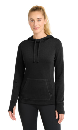 Sport-Tek  ®  Women's PosiCharge  ®  Tri-Blend Wicking Fleece Hooded Pullover. LST296