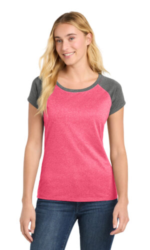 Sport-Tek  ®  Women's Heather-On-Heather Contender    Scoop Neck Tee. LST362