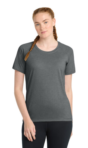 Sport-Tek  ®  Women's PosiCharge  ®  Tri-Blend Wicking Scoop Neck Raglan Tee. LST400
