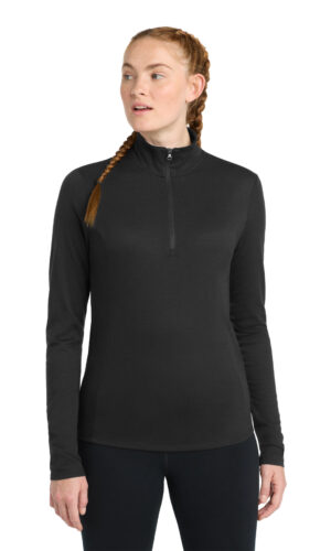 Sport-Tek  ®  Women's PosiCharge  ®  Tri-Blend Wicking 1/4-Zip Pullover. LST407