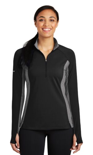 Sport-Tek ®  Women's Sport-Wick ®  Stretch Contrast 1/4-Zip Pullover. LST854