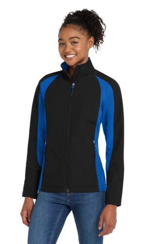 DISCONTINUED  Sport-Tek ®  Women's Colorblock Soft Shell Jacket. LST970