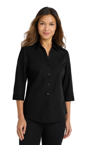 Port Authority ®  Women's 3/4-Sleeve Carefree Poplin Shirt. LW102