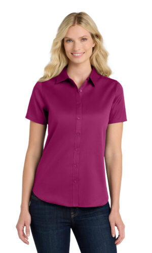 Port Authority ®  Women's Short Sleeve SuperPro React  Twill Shirt. LW809