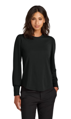 Mercer+Mettle ®  Women's Stretch Jersey Long Sleeve Blouson Top MM1019