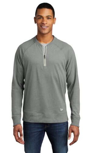 DISCONTINUED  New Era  ®  Sueded Cotton Blend 1/4-Zip Pullover NEA123