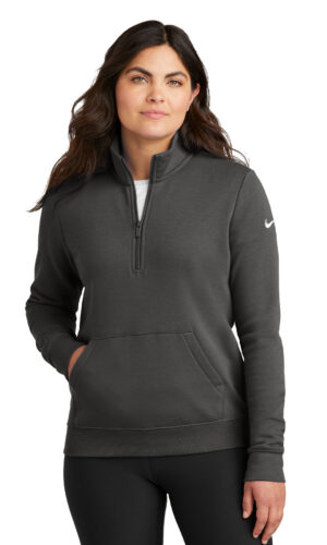 Nike Women's Club Fleece Sleeve Swoosh 1/2-Zip NKDX6720