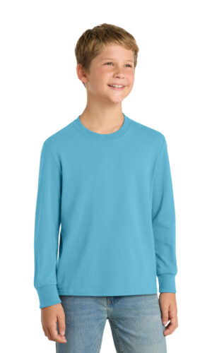 Port & Co   Youth Long Sleeve Core Cotton Tee. PC54YLS
