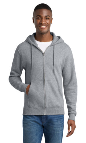 Port & Co   Core Fleece Full-Zip Hooded Sweatshirt. PC78ZH