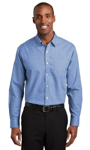 DISCONTINUED  Red House ®  Windowpane Plaid Non-Iron Shirt. RH70