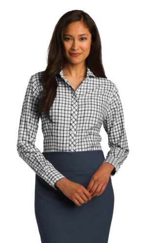 DISCONTINUED  Red House ®  Ladies Tricolor Check Non-Iron Shirt. RH75