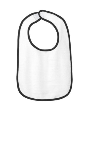 Rabbit Skins   Infant Contrast Trim Terry Bib. RS1003