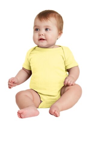 Rabbit Skins   Infant Short Sleeve Baby Rib Bodysuit. RS4400