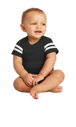 Rabbit Skins   Infant Football Fine Jersey Bodysuit. RS4437