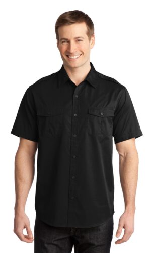 DISCONTINUED  Port Authority ®  Stain-Release Short Sleeve Twill Shirt. S648