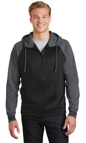 Sport-Tek ®  Sport-Wick ®  Varsity Fleece Full-Zip Hooded Jacket. ST236