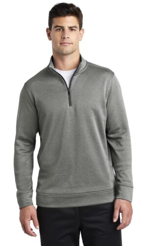 Sport-Tek  ®  PosiCharge  ®  Sport-Wick  ®  Heather Fleece 1/4-Zip Pullover. ST263