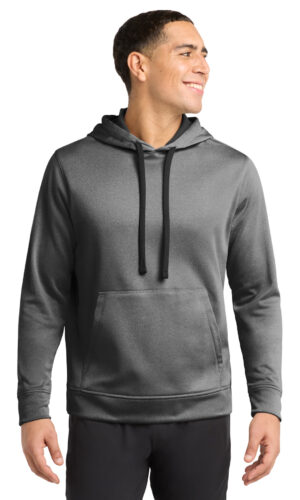 Sport-Tek  ®  PosiCharge  ®  Sport-Wick  ®  Heather Fleece Hooded Pullover. ST264